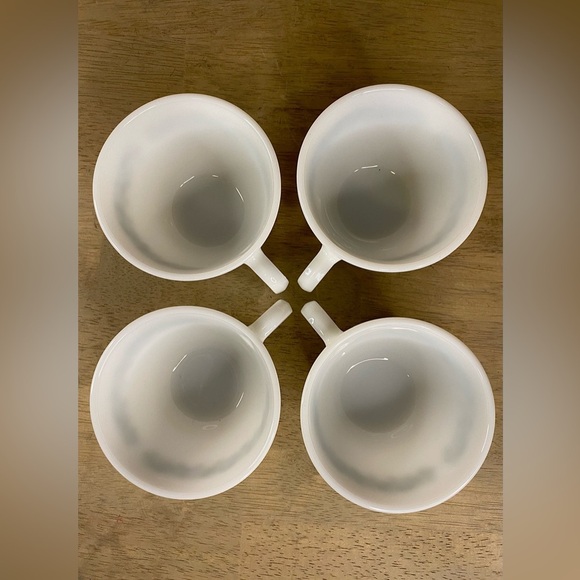 Pyrex Corelle Spring Blossom Crazy Daisy 4 Coffee Tea Cup Mugs Milk glass - Picture 7 of 10